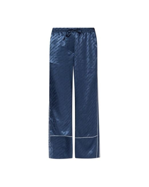 Off-White c/o Virgil Abloh Blue Straight Trousers