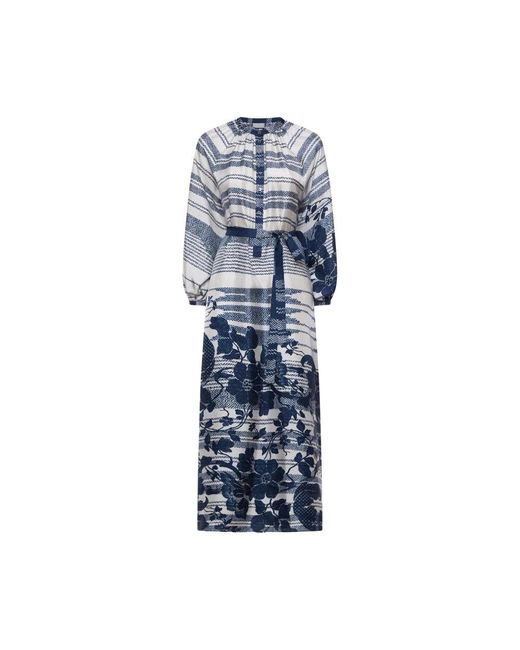Pierre Louis Mascia Blue Midi Dresses