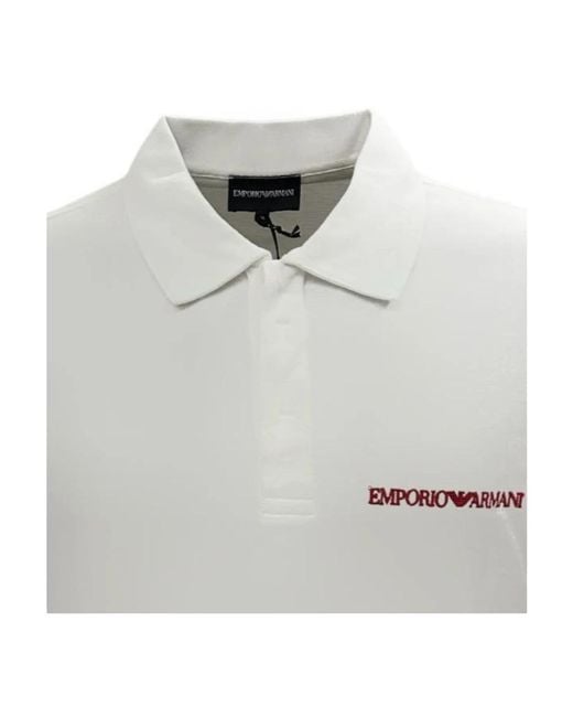 Emporio Armani White Polo Shirts for men