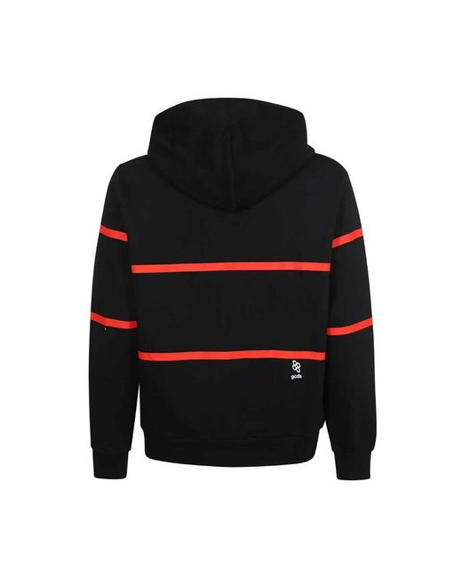 Gcds Hoodies & Sweatvesten ,Zwart ,Katoen Logo Detail Katoenen Full-Zip Sweatshirt in het Black voor heren