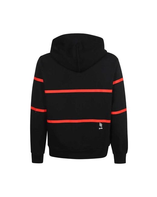 Gcds Hoodies & Sweatvesten ,Zwart ,Katoen Logo Detail Katoenen Full-Zip Sweatshirt in het Black voor heren