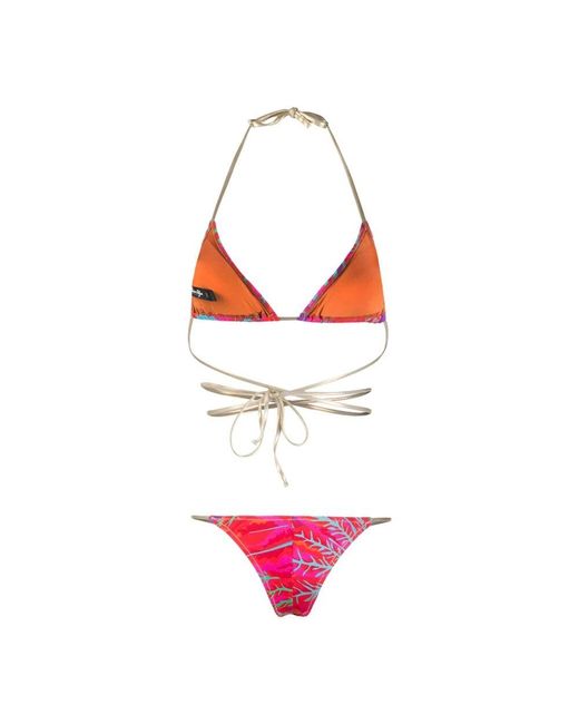 Reina Olga Pink Wrap around bikini set
