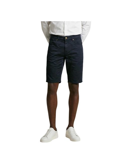 Jeckerson Blue Casual Shorts for men