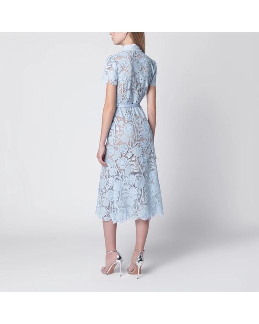 Midi Dresses Self-Portrait de color Blue