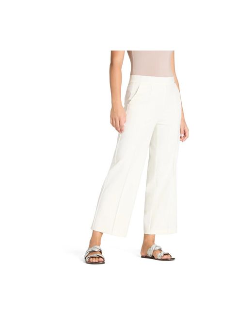 Cambio White Cropped Trousers
