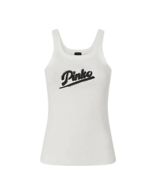 Pinko Blue Sleeveless Tops