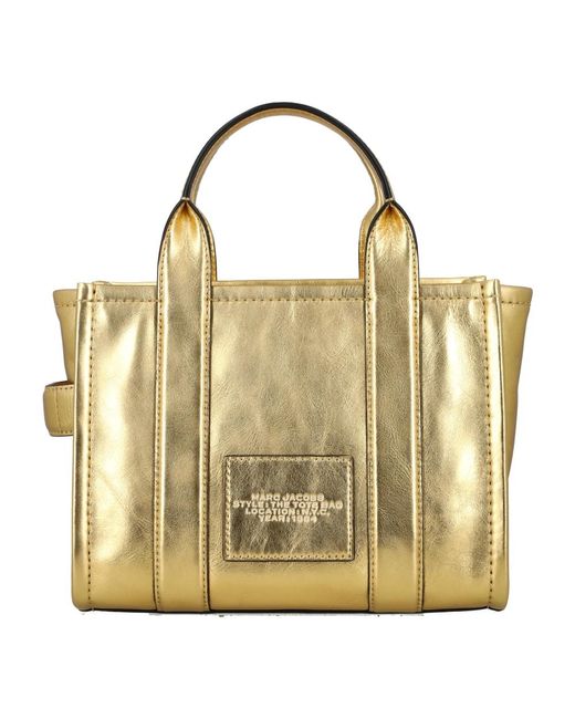 Marc Jacobs Gold metallic kleine tote tasche