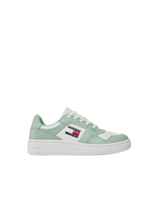 Sneakers in pelle verde donna di Tommy Hilfiger in Green