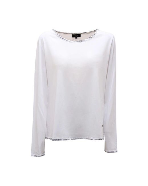 Long Sleeve Tops Fay en coloris White