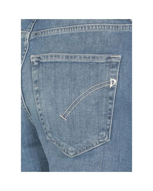 Dondup Blue Blaue jeans mit logo-patch