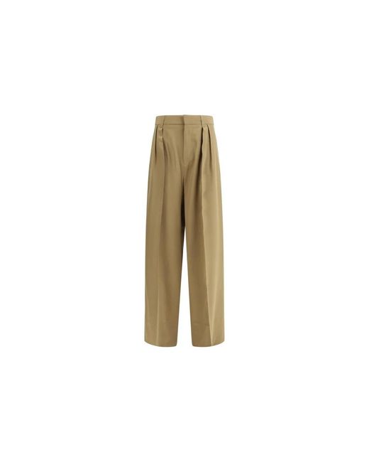 Wide Trousers Petar Petrov de color Natural