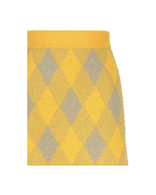 Burberry Yellow Midi Skirts