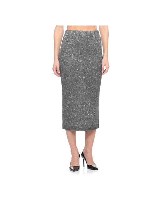 D.exterior Gray Midi Skirts