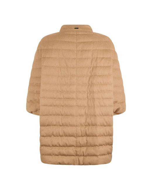 Herno Oversized Puffer Jacket in het Natural