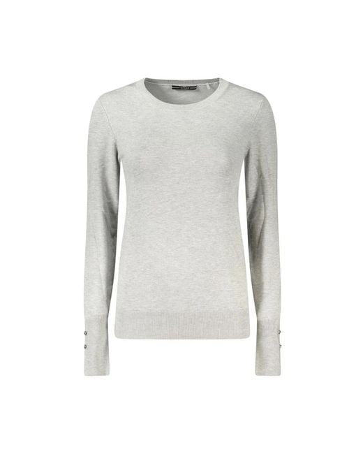 Guess Gray Round-Neck Knitwear