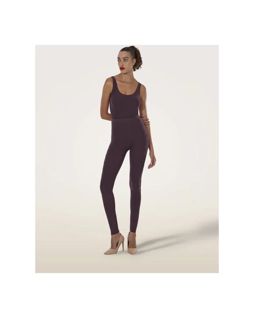 Wolford Purple Slash Leggings