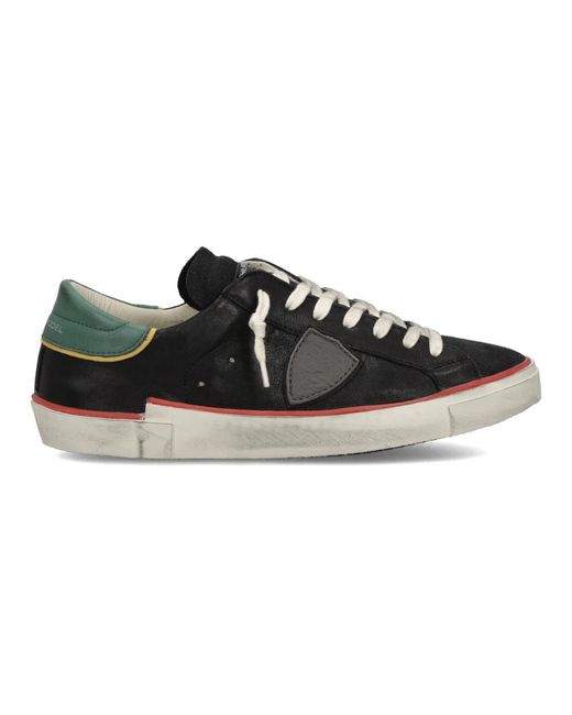 Philippe Model Schoenen ,Zwart ,Katoen Sneakers Prsx Tennis in het Black voor heren
