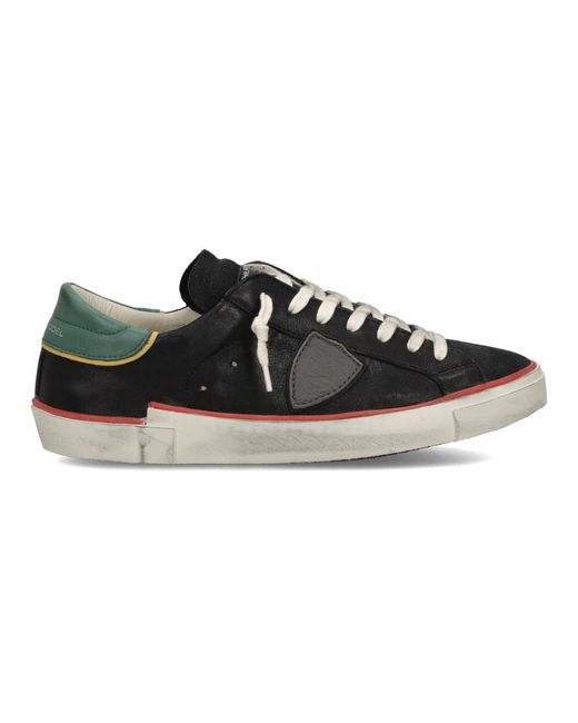 Philippe Model Schoenen ,Zwart ,Katoen Sneakers Prsx Tennis in het Black voor heren