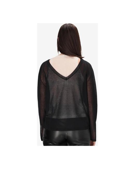 Pinko Black Round-Neck Knitwear