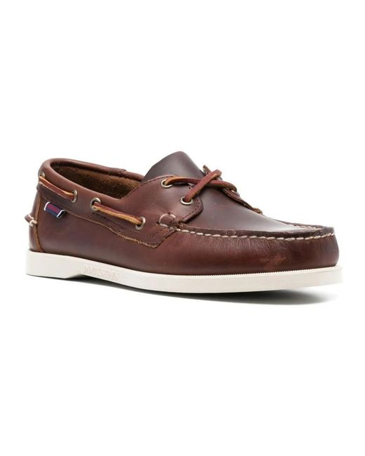 Sebago Brown Boat Shoes for men