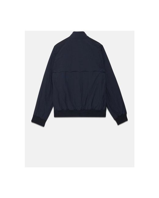 Baracuta Blue Zippered Cotton Clothes for men