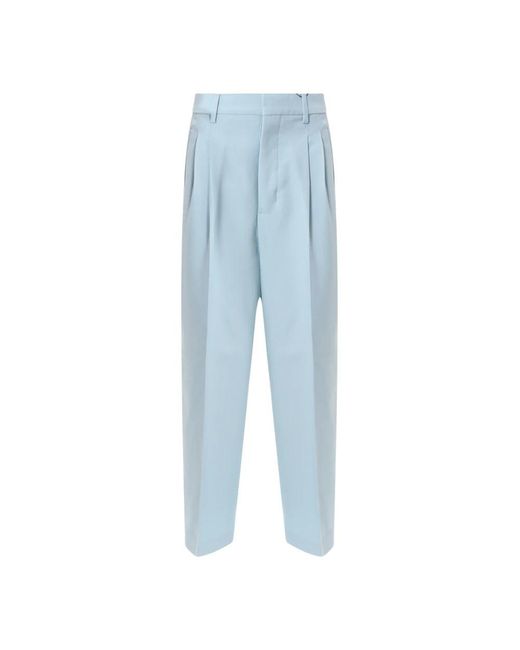 AMI Blue Straight Trousers