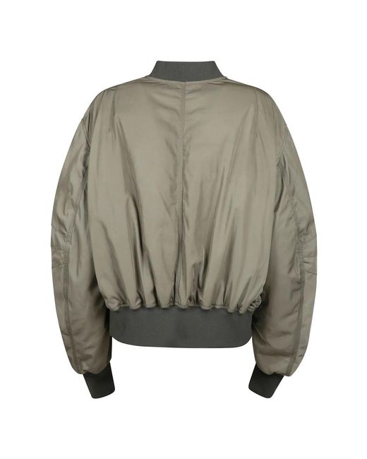 The Attico Bishop Sleeve Bomber Jas in het Green