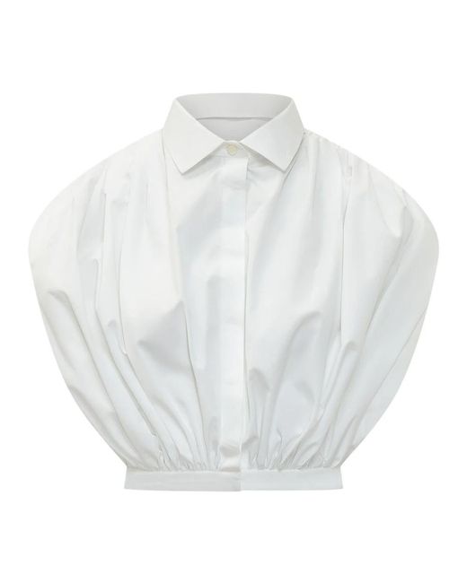 Givenchy Gekreukte Kraag Shirt in het White