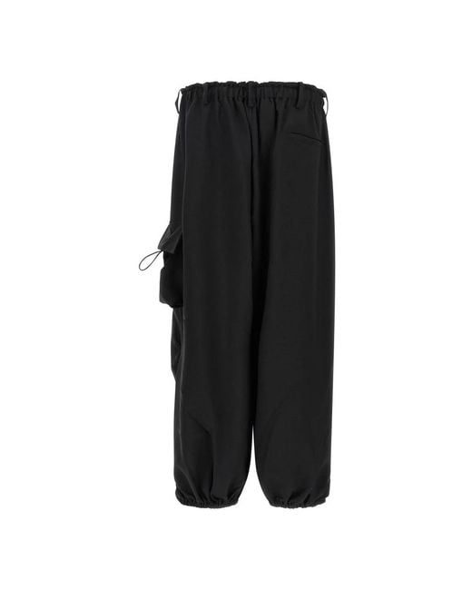 Y-3 Black Wide Trousers for men