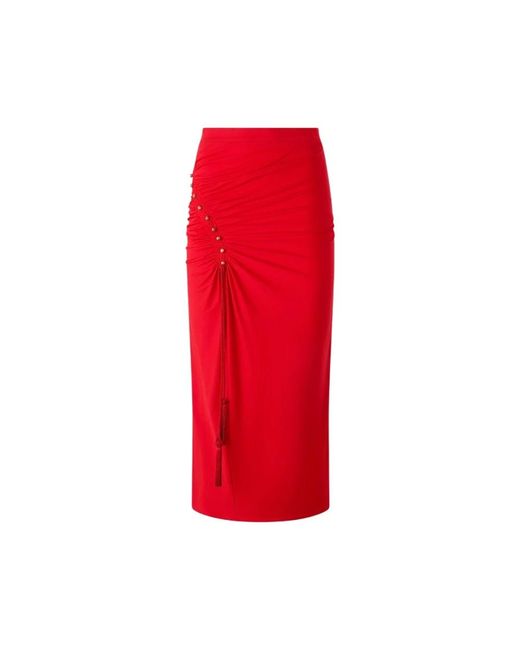 Roberto Cavalli Red Midi Skirts