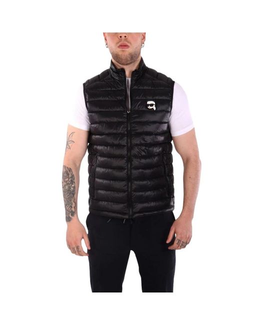 Karl Lagerfeld Black Waistcoats for men