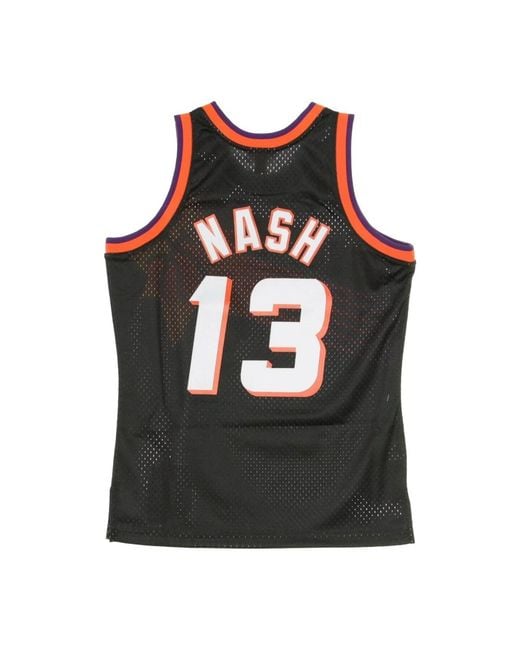 Mitchell & Ness Fitness ,Zwart ,Polyester Steve Nash Nba Swingman Tank Top in het Red voor heren