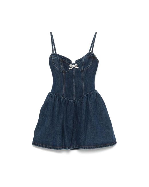 Self-Portrait Blue Short Dresses