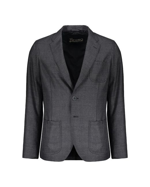 Herno Black Blazers for men
