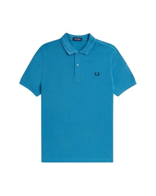 Fred Perry Blaues piqué polo-shirt in Blue für Herren