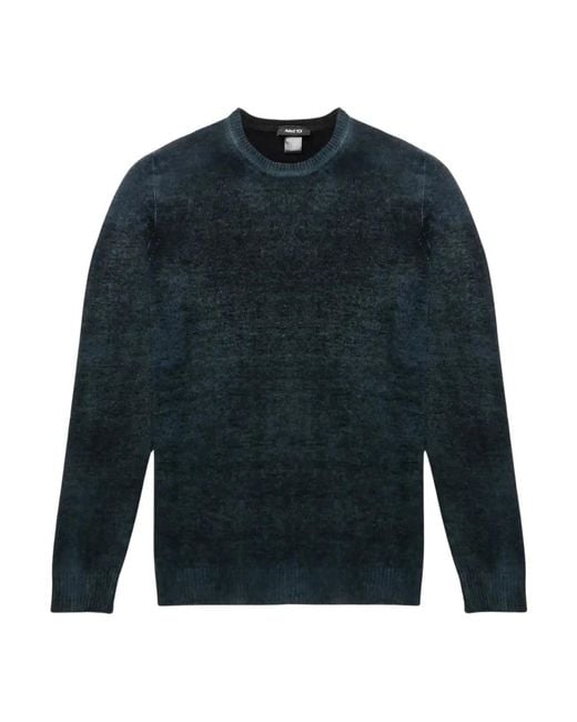 Avant Toi Handbemalter umkehrbarer zerstörter pullover in Blue für Herren
