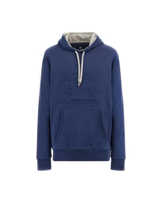 La Martina Blue Hoodies for men