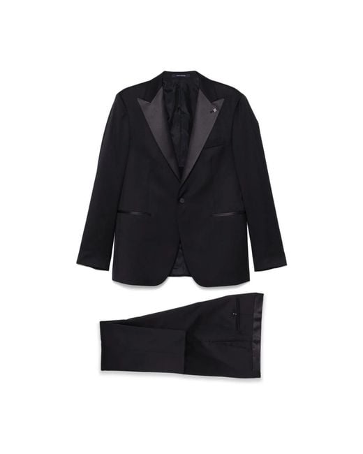 Tagliatore Black Single Breasted Suits for men
