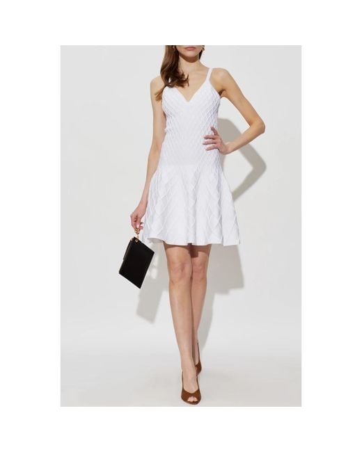 Balmain Kleedjes ,Wit ,Spaghetti Strap Jurk in het White