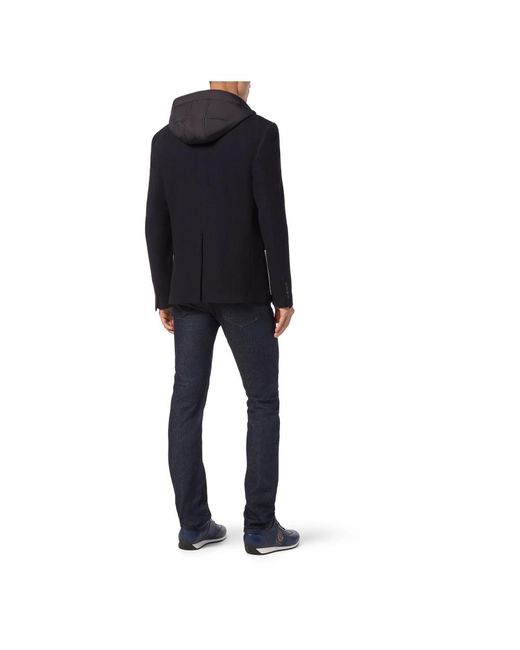 Billionaire Jassen ,Blauw ,Katoen Blazerjas Met Hoodie in het Blue voor heren
