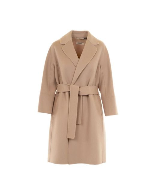 Max Mara Natural Belted Coats