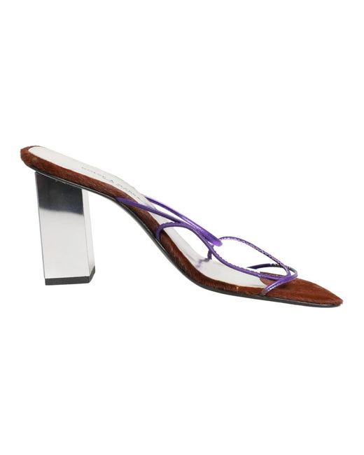 Dolce & Gabbana Metallic Heeled Mules