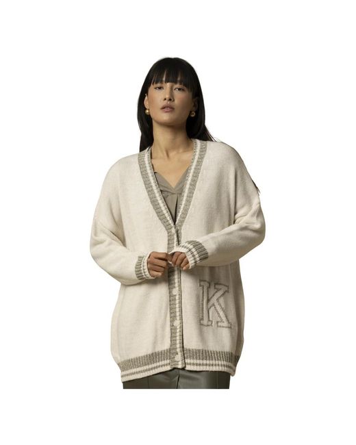 Kocca Natural Lässiger Jock Style Button-Up Pullover