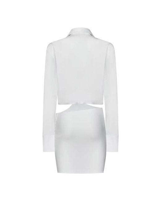 Amazuìn White Shirt Dresses