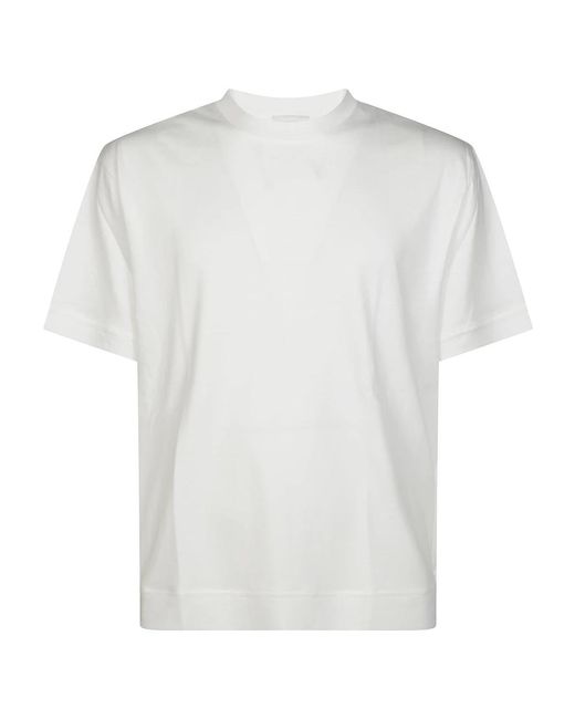 Paolo Pecora Zwarte Stiksel T-Shirt in het White voor heren