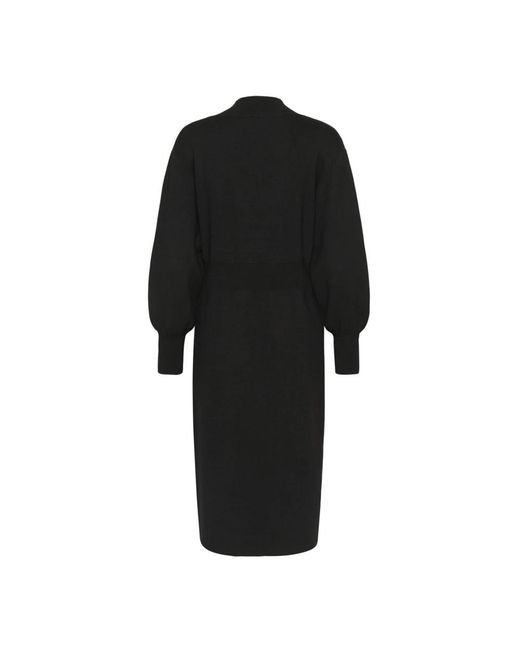 Knitted Dresses Kaffe de color Black