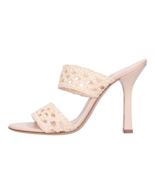 Casadei Pink Heeled Mules