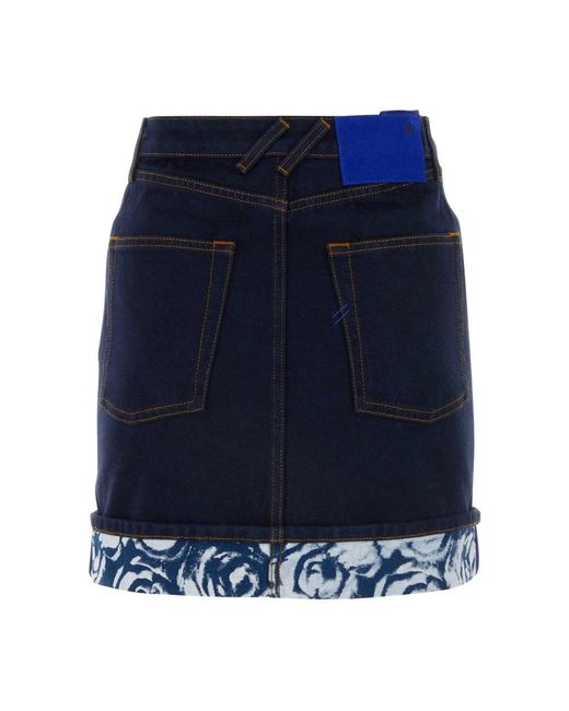 Burberry Denim Mini-Rok in het Blue