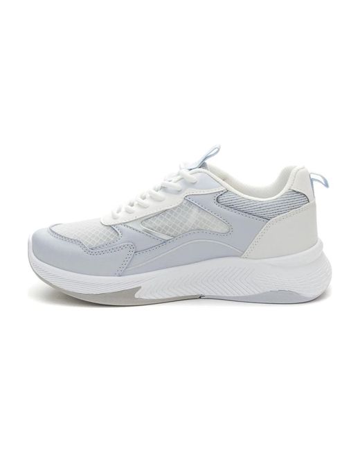 Neomood Schoenen ,Blauw ,Blauwe Gesloten Sneakers Voor Vrouwen in het White