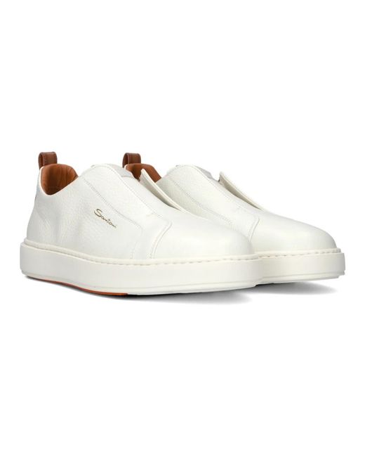 Santoni Weiße sneakers in White für Herren